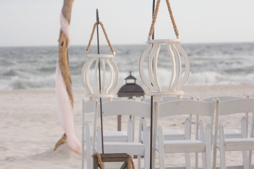 beach wedding lanterns