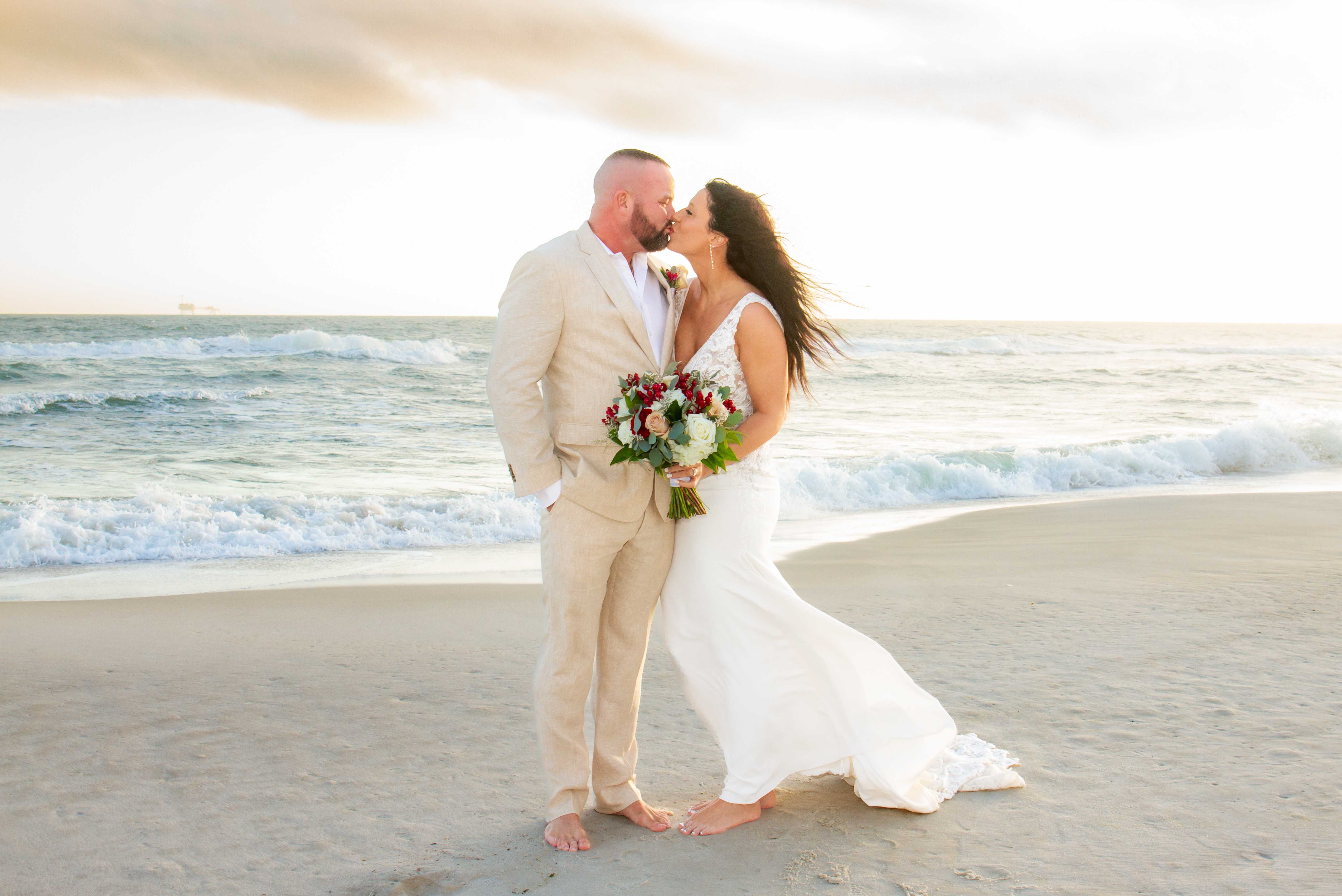 She trashed the dress at this Gulf Shores Beach Wedding by Paradise Beach Weddings
