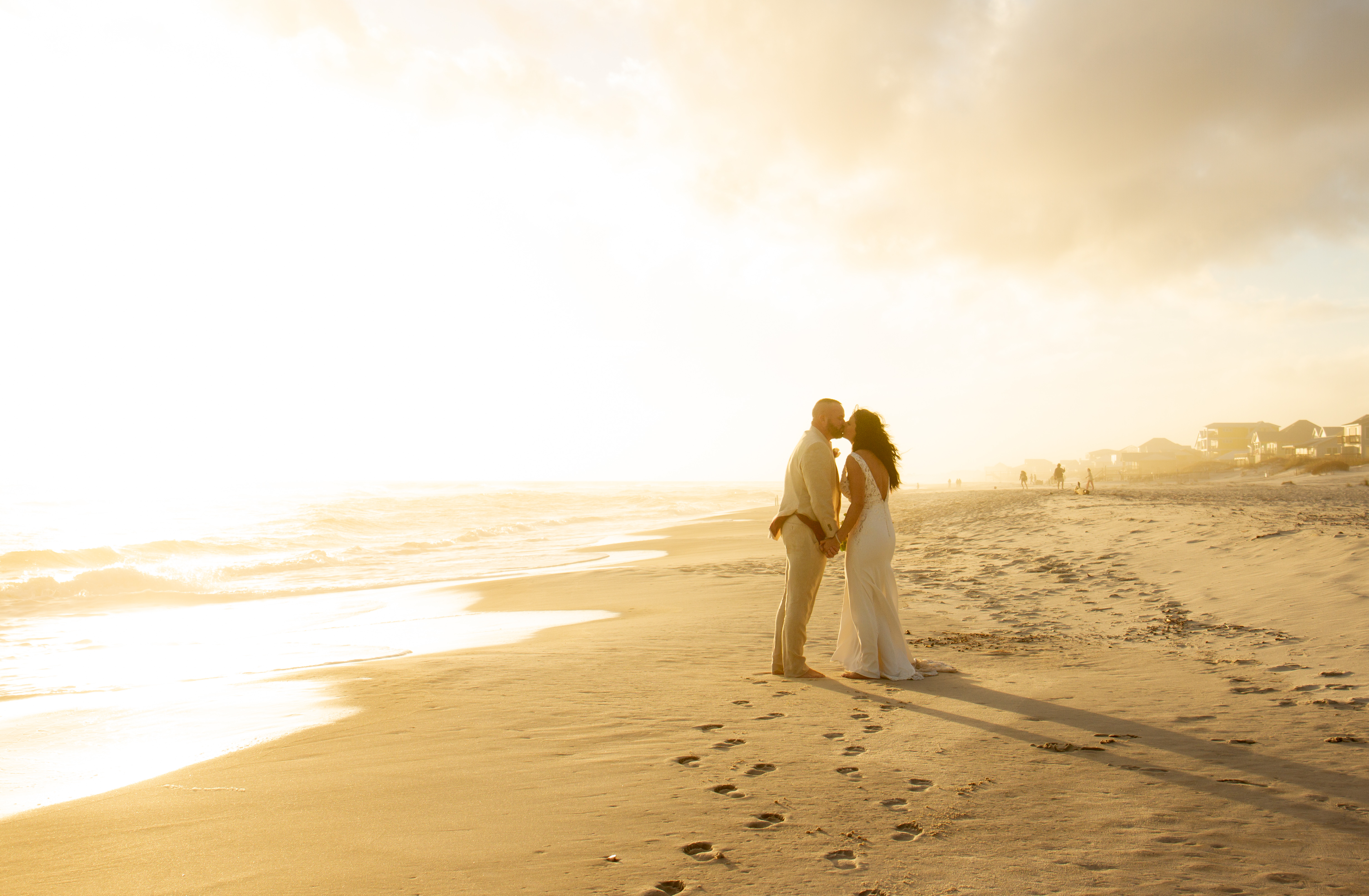 beach wedding gulf shores sunset