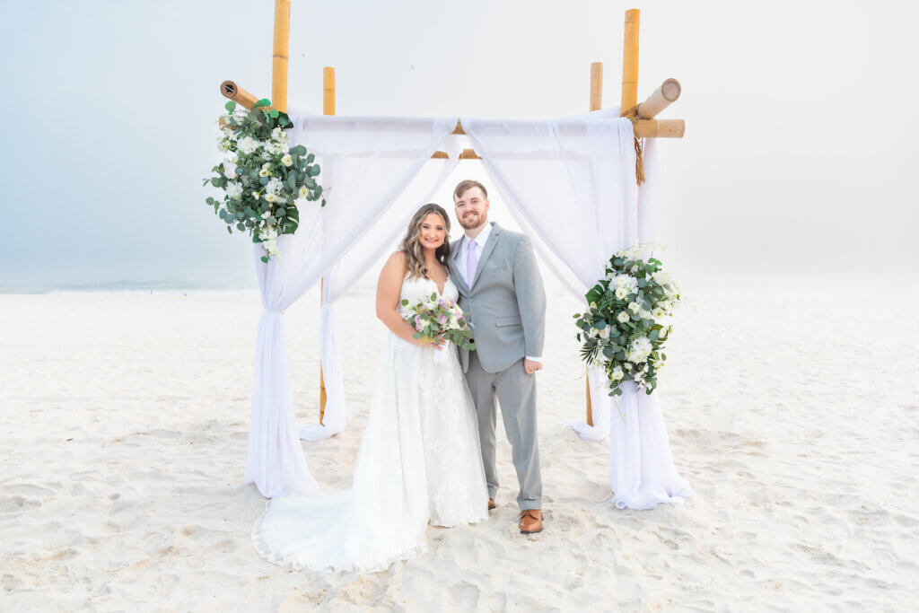 foggy beach wedding in Gulf Shores Alabama 