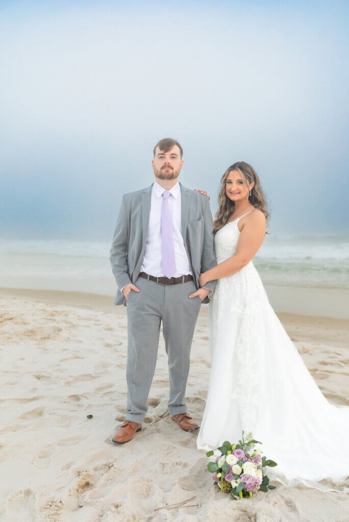 foggy beach wedding gulf shores