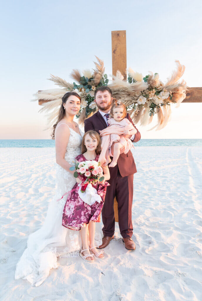 gulf shores beach wedding at sunset Alabama